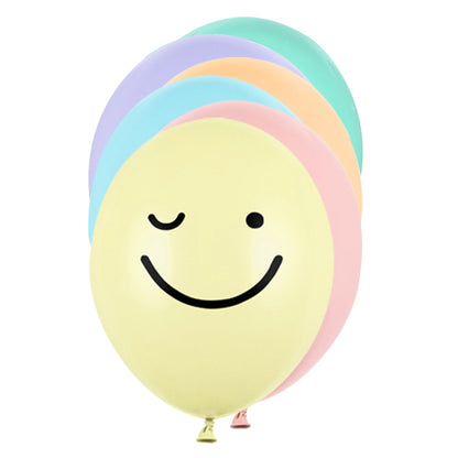 6 motive ballonnen - Ø 30cm - Happy Faces