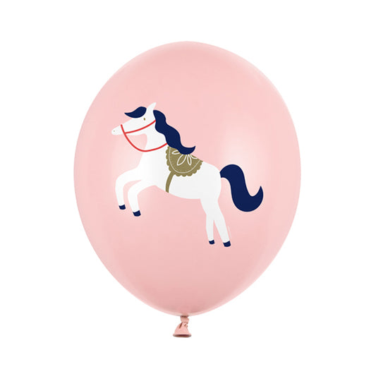 6 Motivballonnen - Ø 30cm - Little Horse