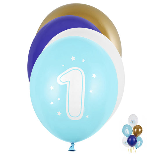 6 Motiefballonnen - Ø 30cm - One Year Boy