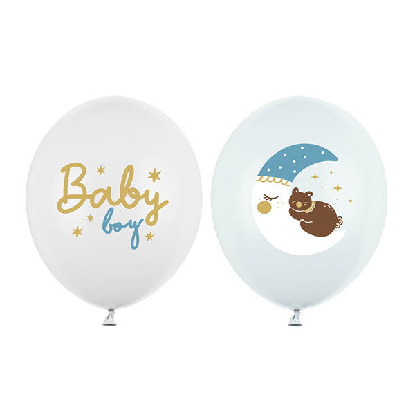 6 Motiefballonnen - Ø 30 cm - Baby boy