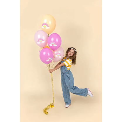 6 motiefballonnen - Ø 30cm - Rainbow