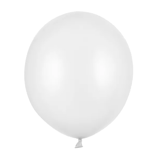 25 ballonnen - Ø 43cm - Metallic Pure White