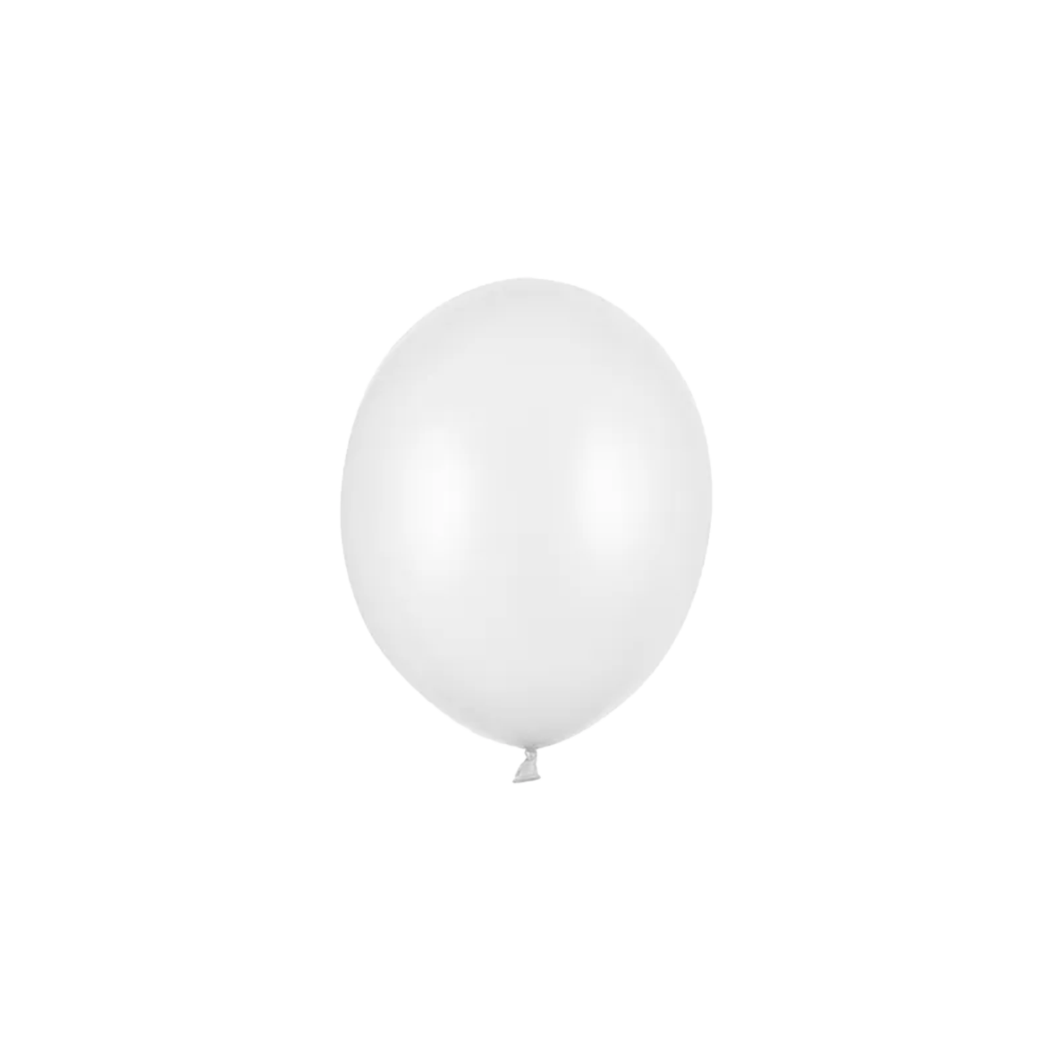 100 mini ballonnen - Ø 12cm - Metallic - Wit