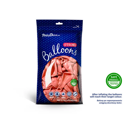 100 Miniballonnen - Ø 12cm - Metallic - Roségoud