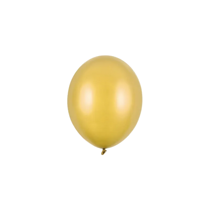 100 Miniballonnen - Ø 12cm - Metallic - Goud