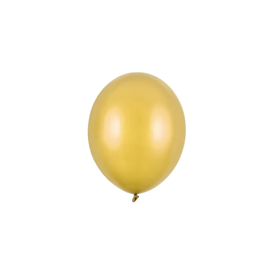 100 Miniballonnen - Ø 12cm - Metallic - Goud