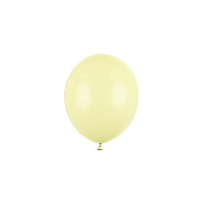100 miniballonnen - Ø 12cm - pastel - geel
