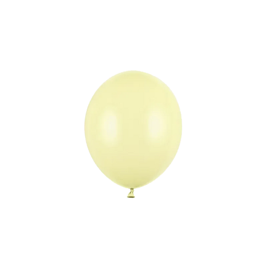 100 miniballonnen - Ø 12cm - pastel - geel