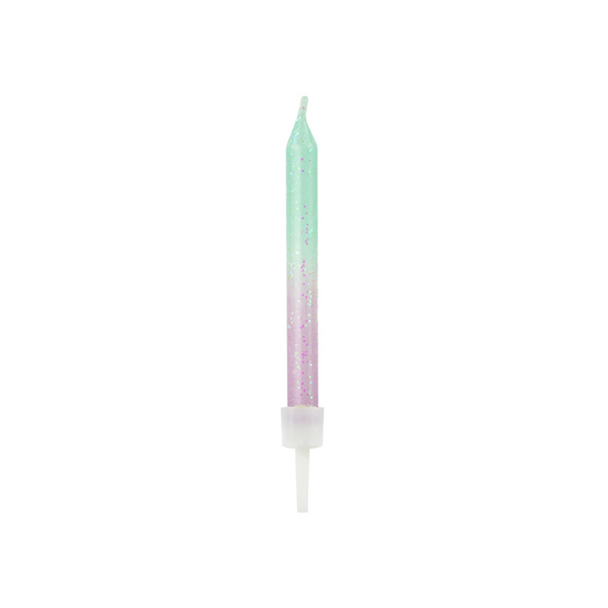 20 taartkaarsjes met houder - Ombre