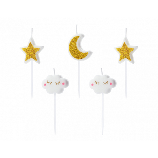 5 taartkaarsjes - Little Star