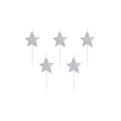 5 Taartkaarsjes - Sterren