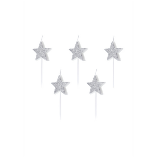 5 Taartkaarsjes - Sterren