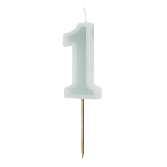 1 taartkaars - Cijfer 1 - Mint