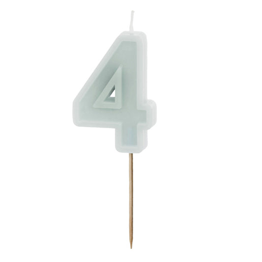 1 Taartkaars - Cijfer 4 - Mint