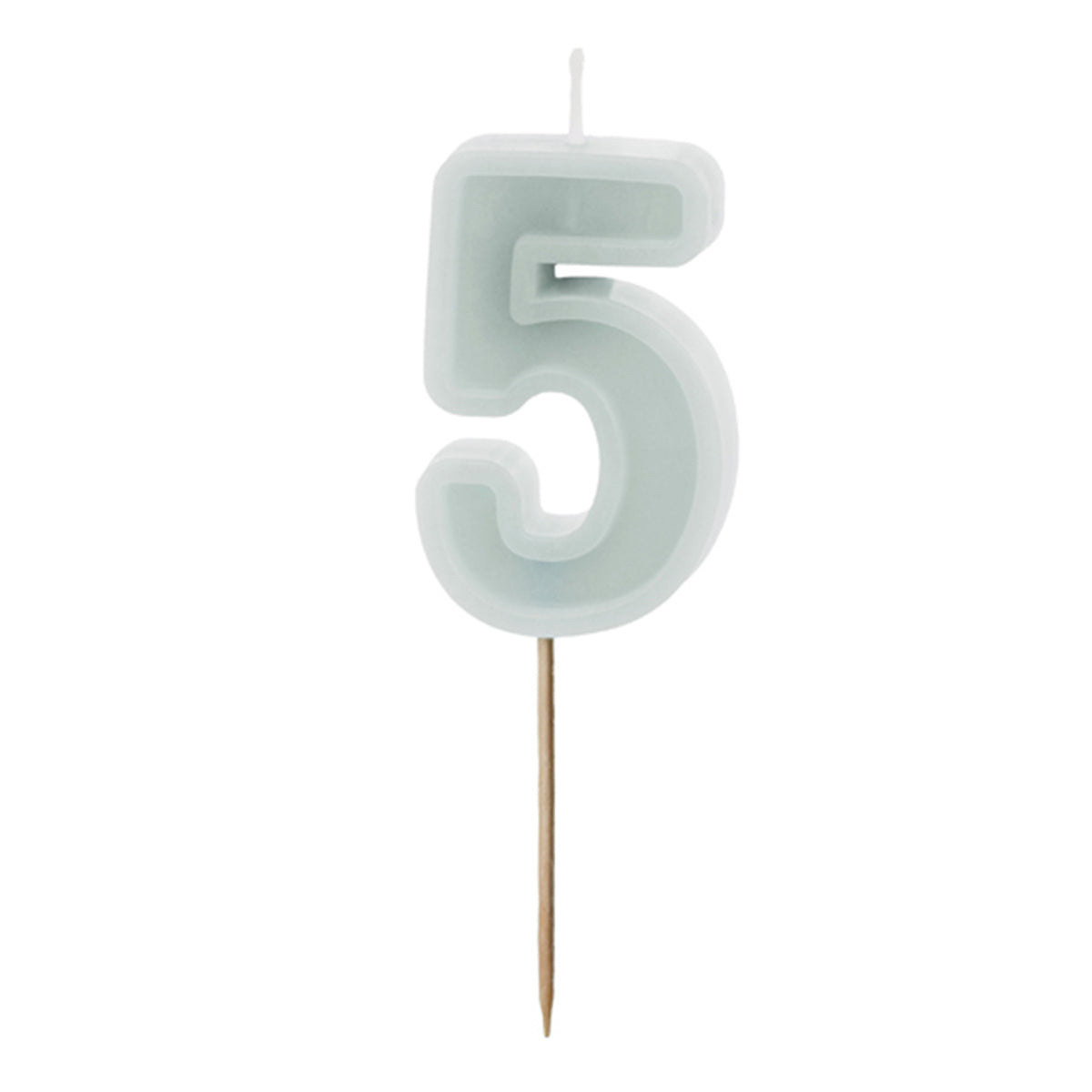 1 taartkaars - Cijfer 5 - Mint