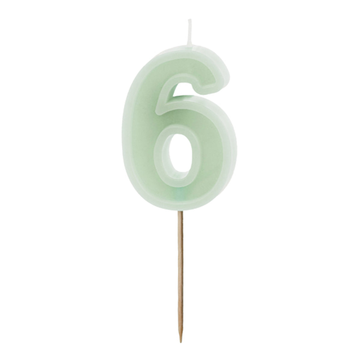 1 Taartkaars - Cijfer 6 - Groen