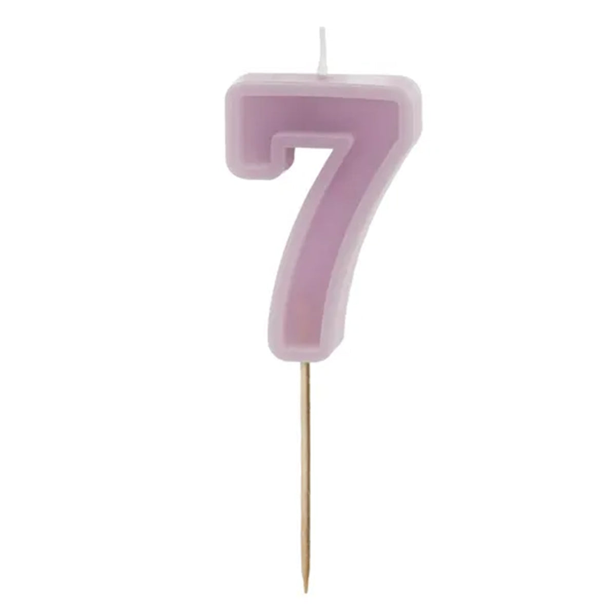 1 Taartkaars - Cijfer 7 - Violet