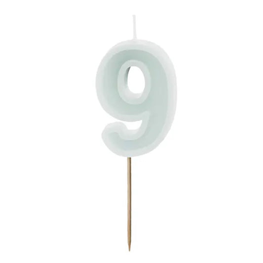 1 Taartkaars - Cijfer 9 - Mint