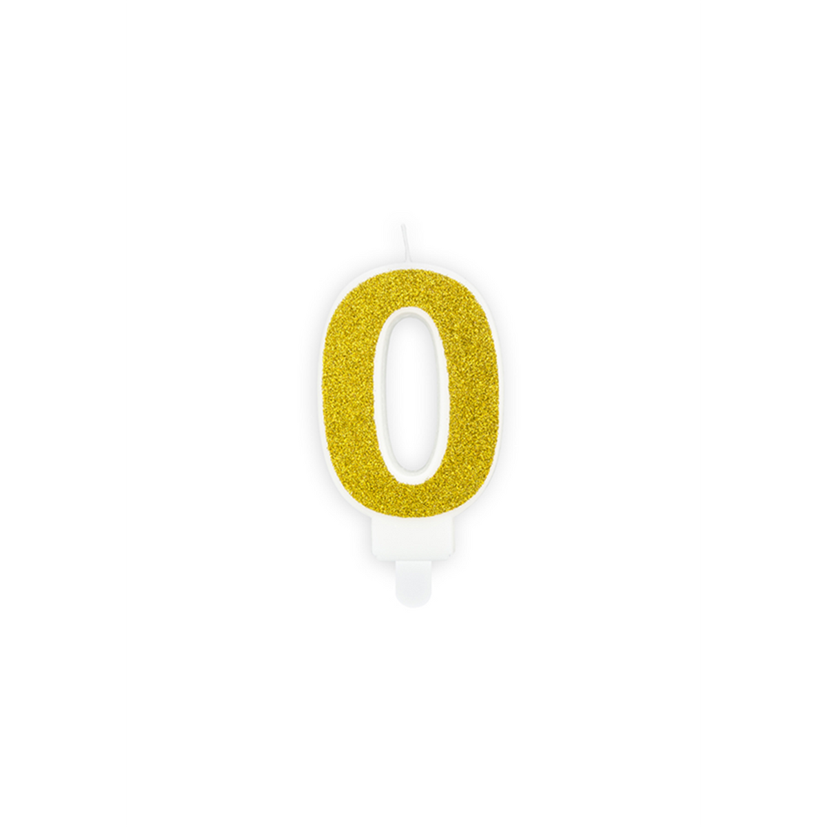 1 Taartkaars - Cijfer 0 - Goud