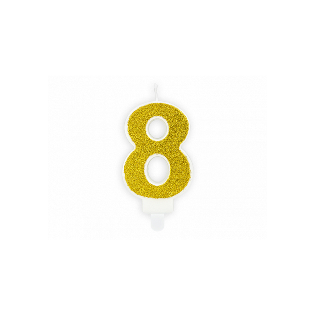 1 Taartkaars - Cijfer 8 - Goud