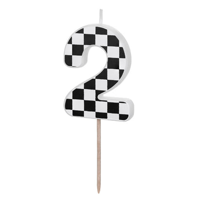 1 taartkaars - cijfer 2 - racing