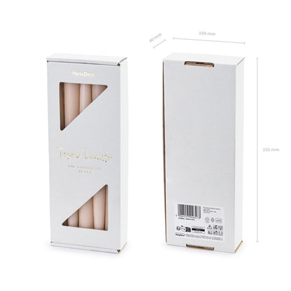 10 kegelkaarsen - nude