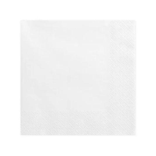 20 servetten drielaags - wit - Ø 33cm