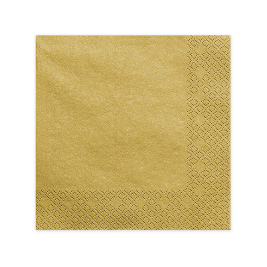 20 servetten trend - 33cm - metallic goud