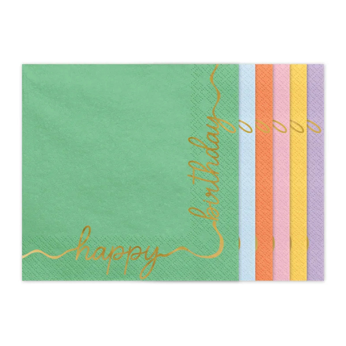 12 servetten - Ø 33cm - Happy Birthday Mix
