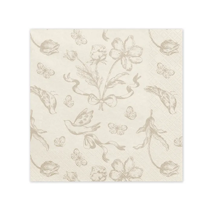 12 servetten - 33 cm - bloemen