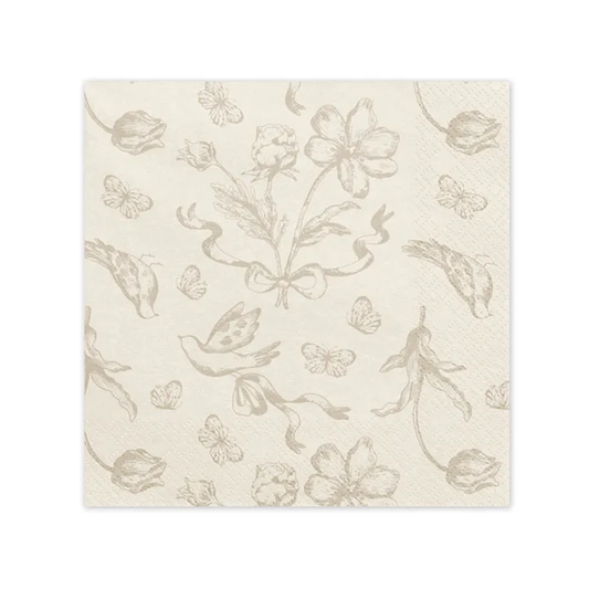 12 servetten - 33 cm - bloemen
