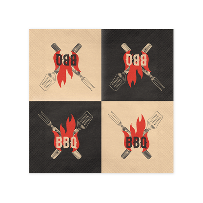 20 servetten - BBQ - 33 cm