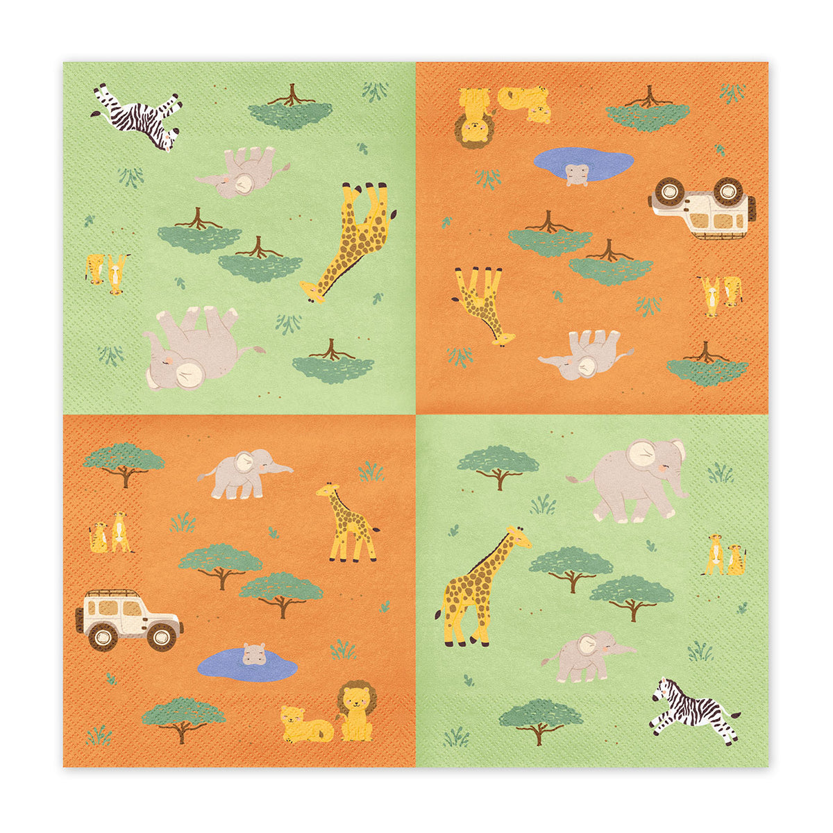 12 servetten - Safari