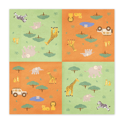 12 servetten - Safari