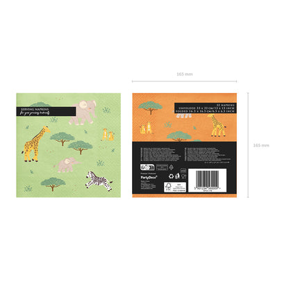12 servetten - Safari
