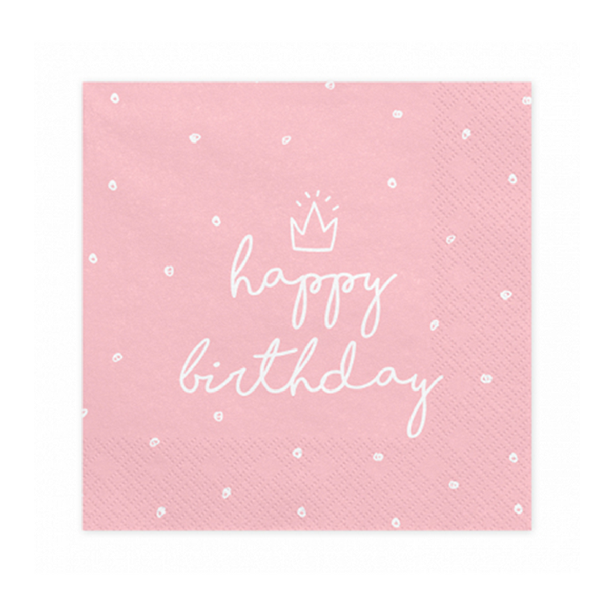 20 Servetten Trend - 33cm - Happy Birthday Roze