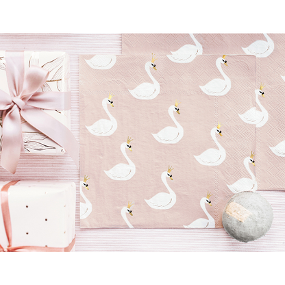 20 Servetten Trend - 33cm - Lovely Swan
