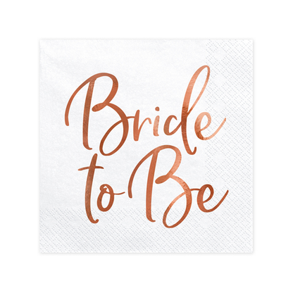 20 Servetten Trend - 33cm - Bride To Be RoseGoud