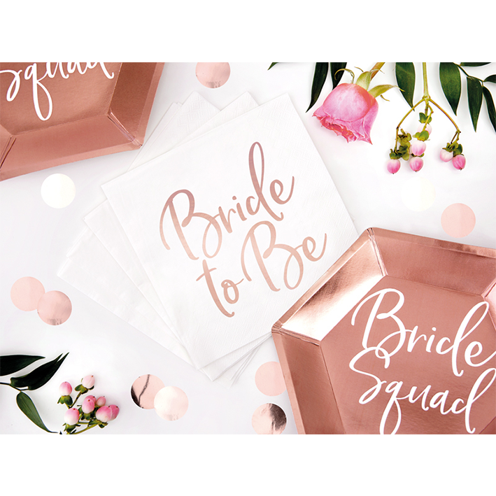 20 Servetten Trend - 33cm - Bride To Be RoseGoud