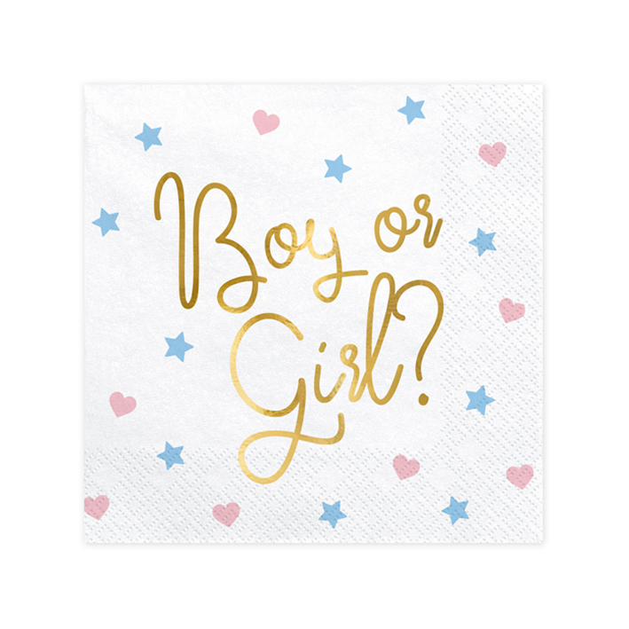 20 servetten Trend - 33 cm - Boy or Girl