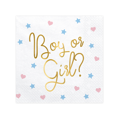 20 servetten Trend - 33 cm - Boy or Girl