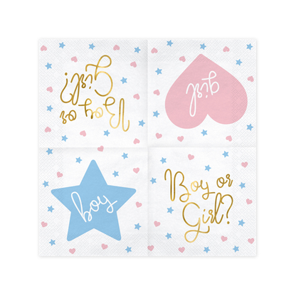 20 servetten Trend - 33 cm - Boy or Girl