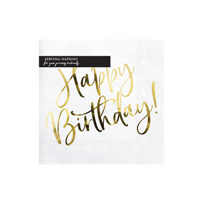 20 servetten Trend - 33 cm - Happy Birthday