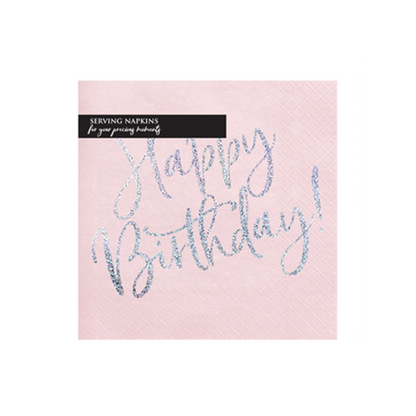 20 Servetten Trend - 33cm - Happy Birthday Shine