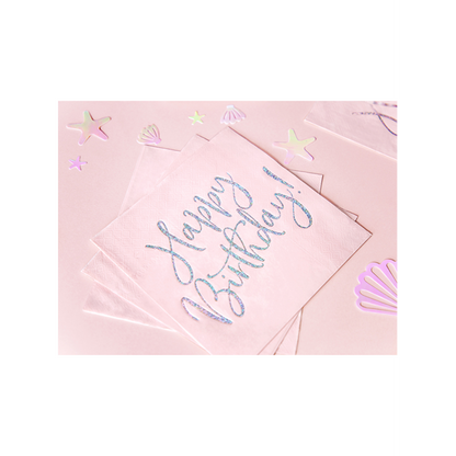 20 Servetten Trend - 33cm - Happy Birthday Shine