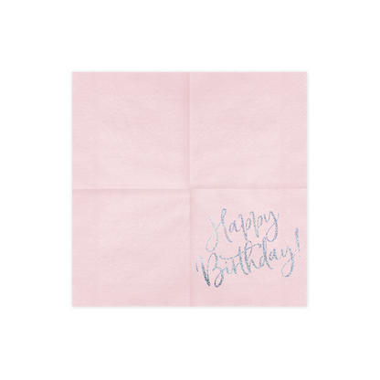 20 Servetten Trend - 33cm - Happy Birthday Shine