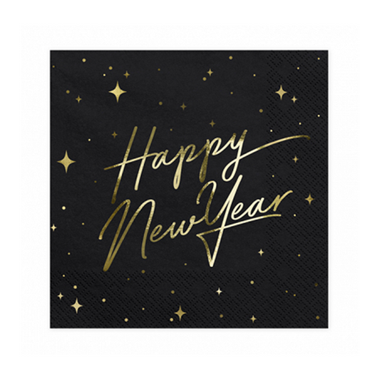 20 servetten Trend - 33 cm - Happy New Year Elegant