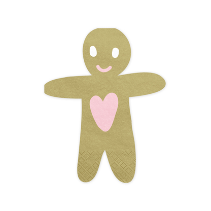 20 Servetten Trend - 16cm - Gingerbread Man