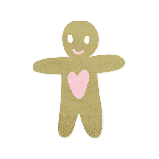 20 Servetten Trend - 16cm - Gingerbread Man
