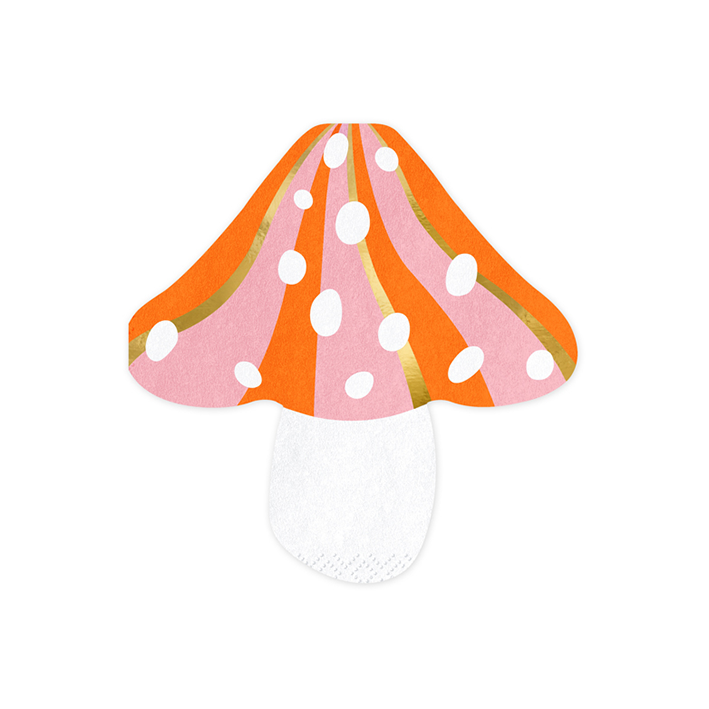 20 servetten Trend - 13 cm - Paddenstoel